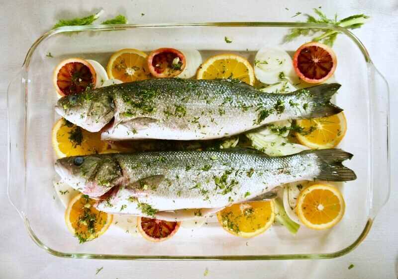 Top 10 Most Loved Dishes in Greece - Gastronomy Tours lavraki finocchio orange oven ready 1 - Gastronomy Tours